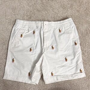 Polo by Ralph Lauren White Embroidered Kids Shorts